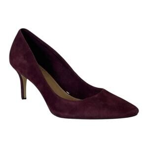 GAP Pumps 3” Heel Almond Toe Faux Suede Burgundy Maroon Women’s Size 7M